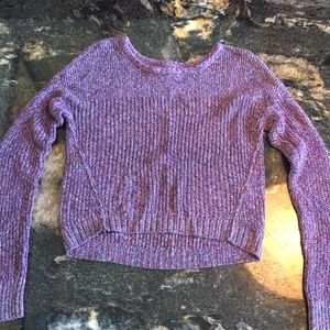American Eagle purple sweater.